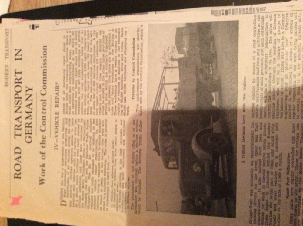 a2w ephwemera 1940s Article Road transport in Germany