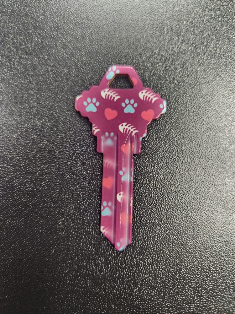 SIAMESE CAT PRINTED SCHLAGE SC1 KEYBLANK - READ DETAILS BELOW