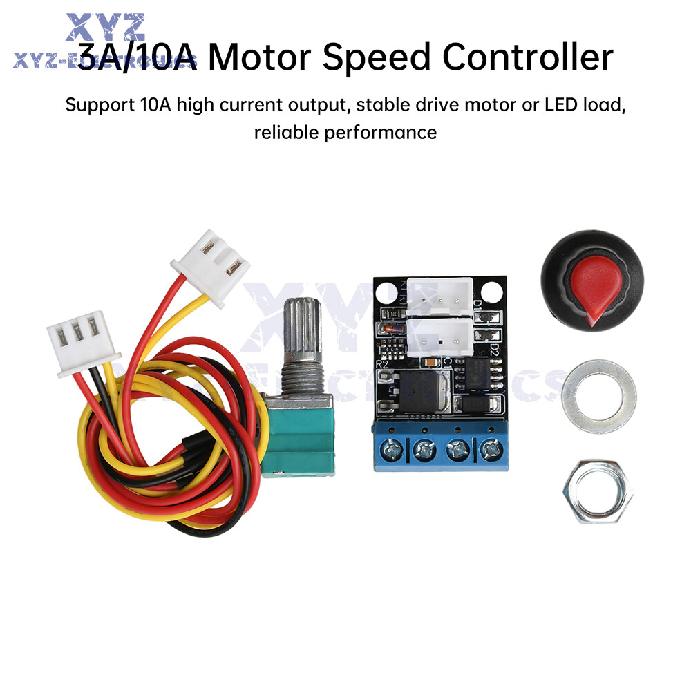 PWM DC 10A Motor Speed Controller 5V 12V 16V Speed Control Switch LED Dimmer