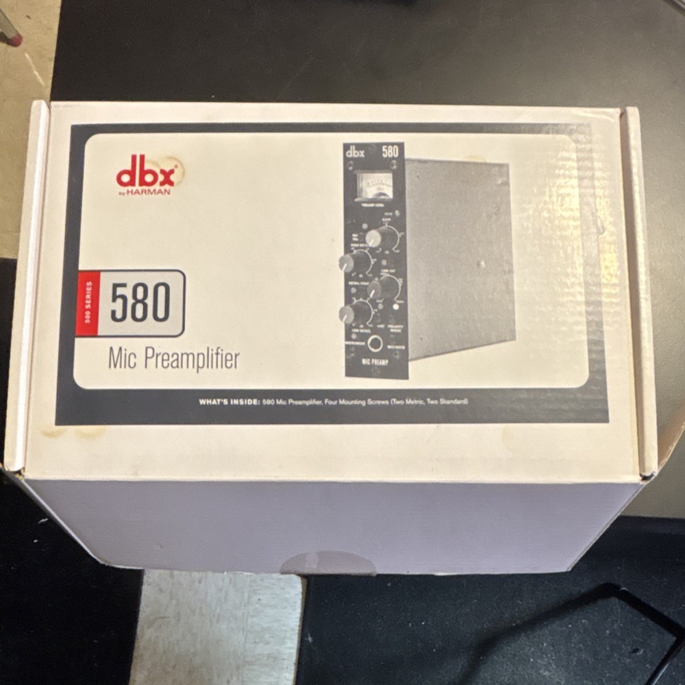 dbx 580 Solid State Microphone Preamp 1-Channel Model 580 Black Harman