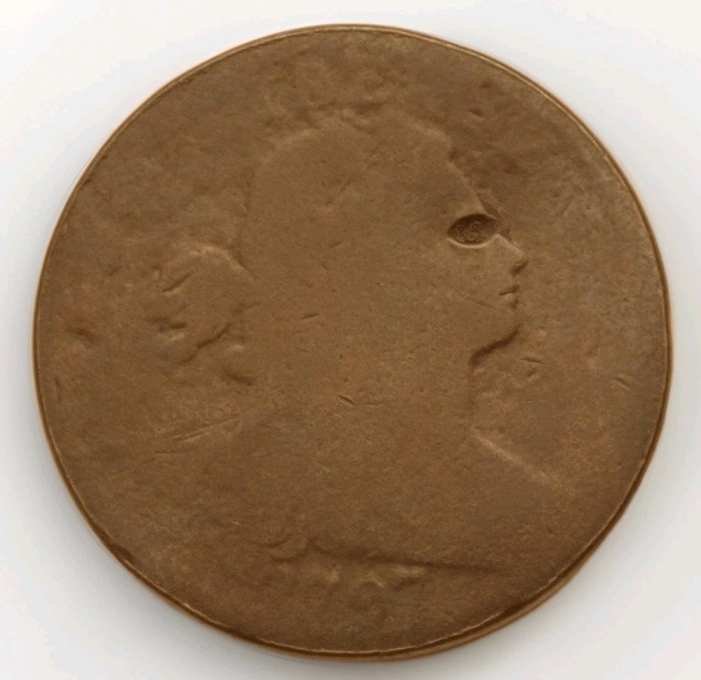 1797 Large Cent Draped Bust S-127 R4 AG Details