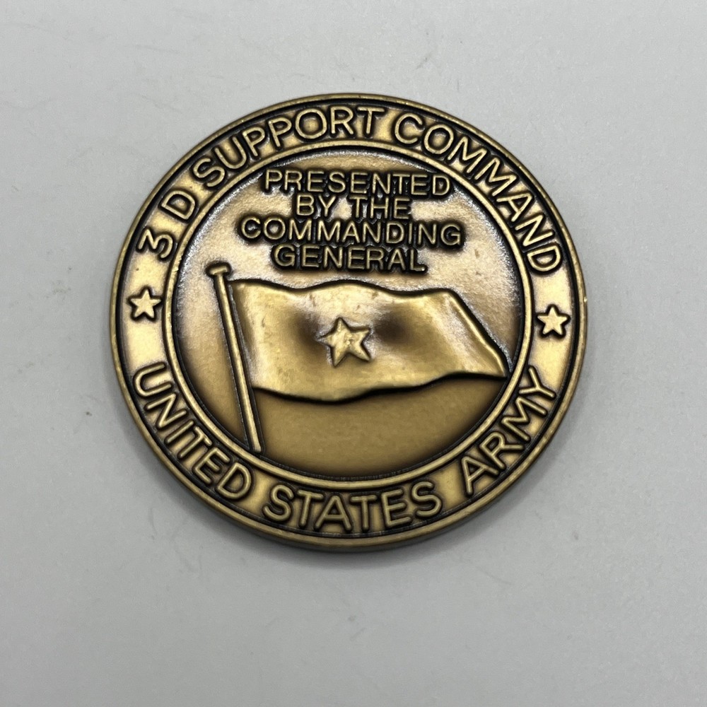 Circa 90s US Army 3rd Corps Support Command. Commanding General Coin Germany