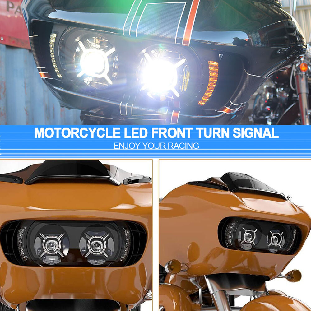 LED DRL Headlight Hi/Lo / Vent Turn Signal For Harley Road Glide FLTR 2015-2024