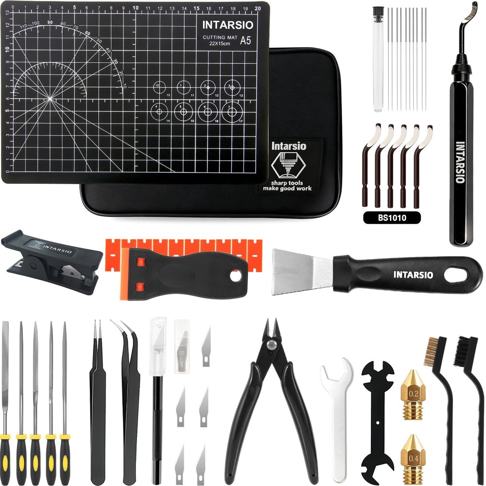 52-in-One 3D Printer Tools Kit, Professional Accessories & black