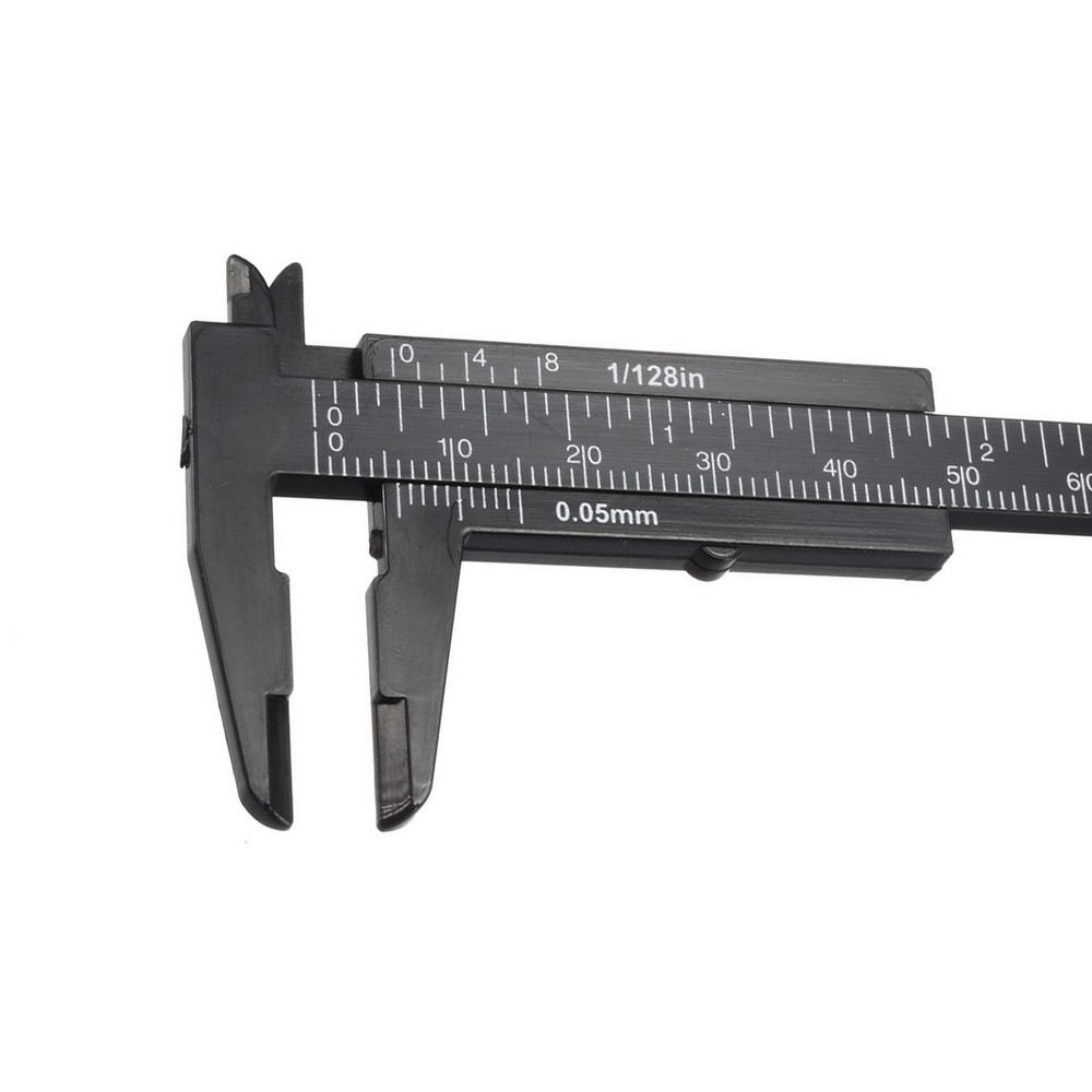80mm 3 Inch Metric Caliper Mini Double Scale Plastic Ruler Measuring Tool