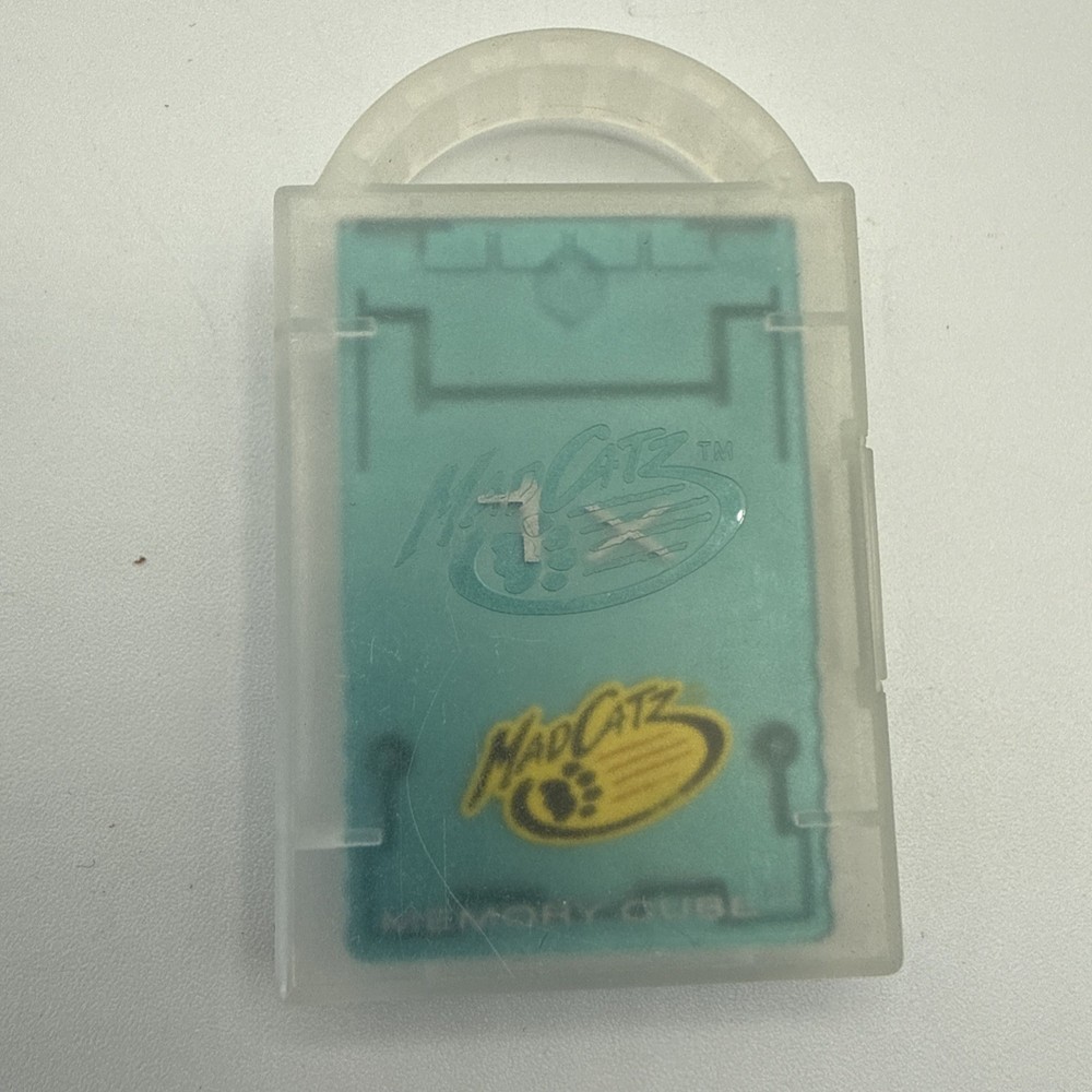 Mad Catz 1x Memory Cube Card 1019 For Nintendo GameCube Teal