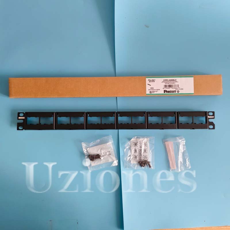 Mini Com Modular Patch Panel Cat 6, 5E w/ Faceplates For Panduit CPP24WBLY USA
