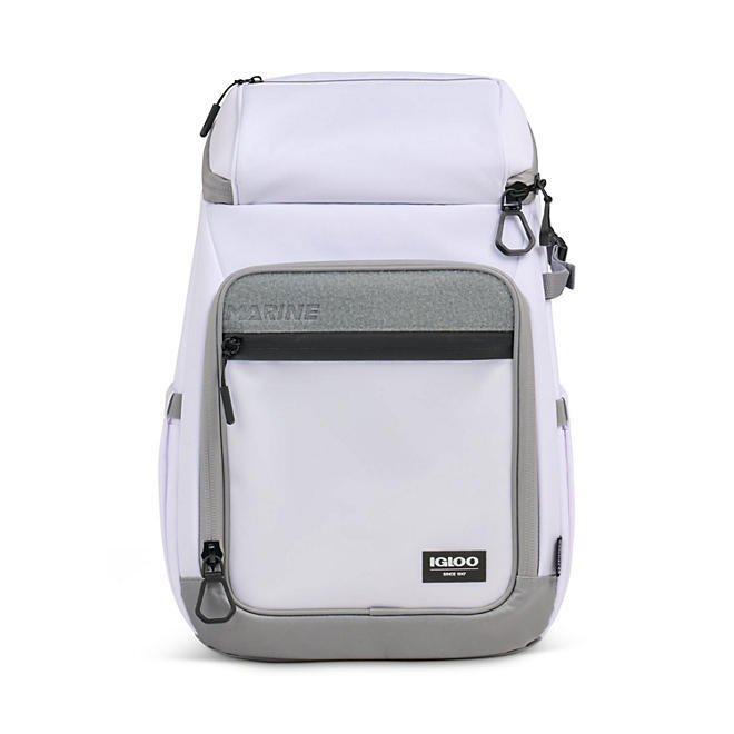 IGLOO MARINE BACKPACK Soft Side Cooler Zippered Pockets Cell Touchscreen Window