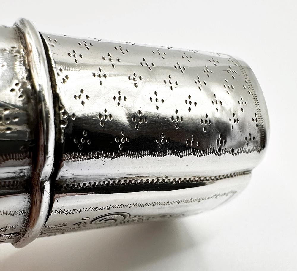 ANTIQUE DUTCH SILVER PEPPERMINT BOX 1861