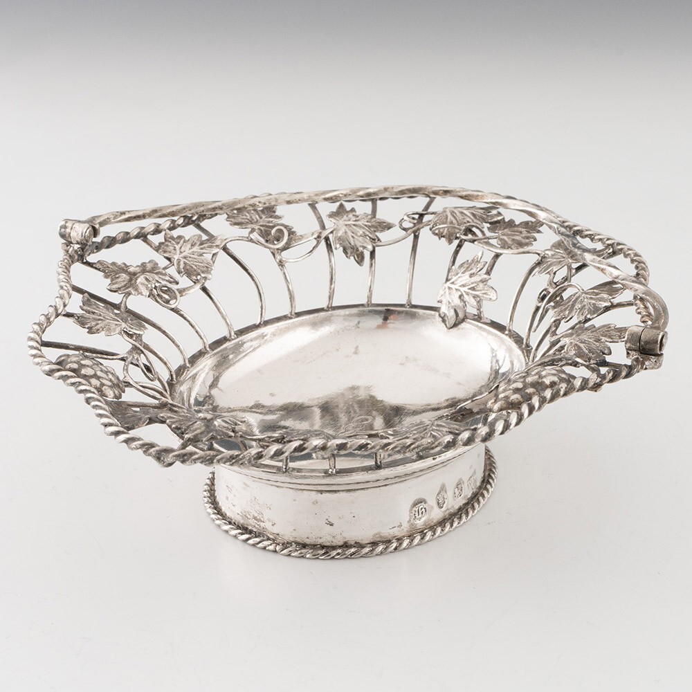 Wire Work Silver Swing Handle Basket London 1766