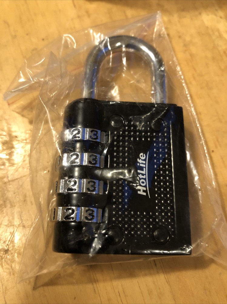 2 Pack - Padlock Heavy Duty 4-Digit Re-settable Combination Lock For Multi- Use