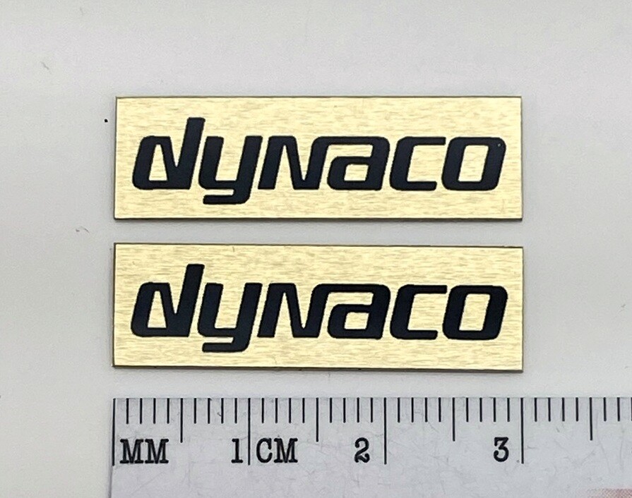Dynaco Speaker Badge Logo Emblem Custom Aluminum PAIR