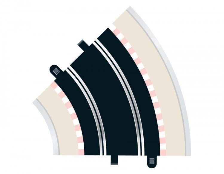 Scalextric Radius 2 45° Curve Track - 2pcs C8206