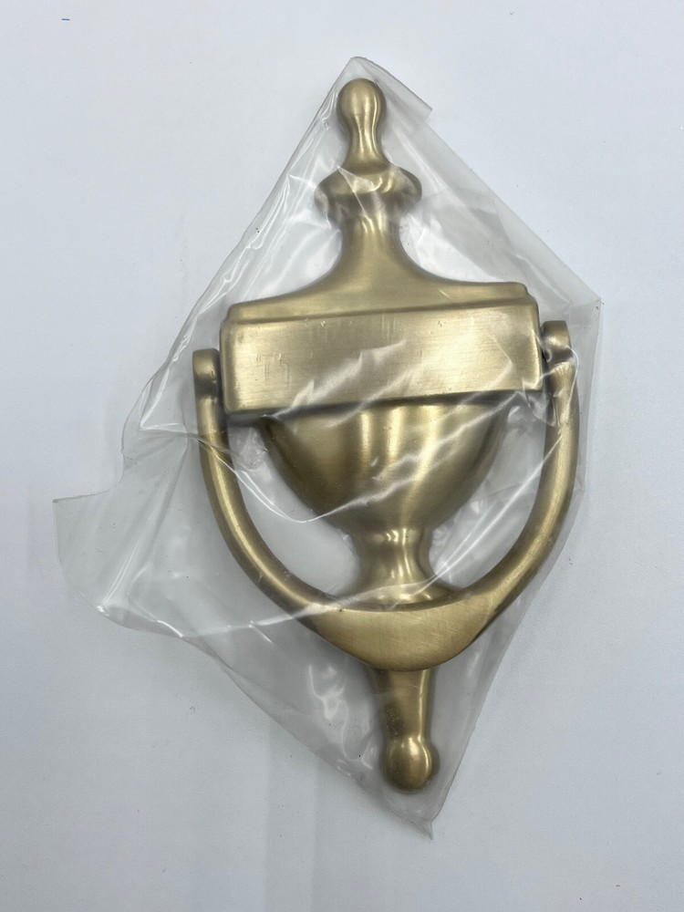 THINGS REMEMBERED Solid Brass Door Knocker Engravable Gold Color w/Hardware. J3