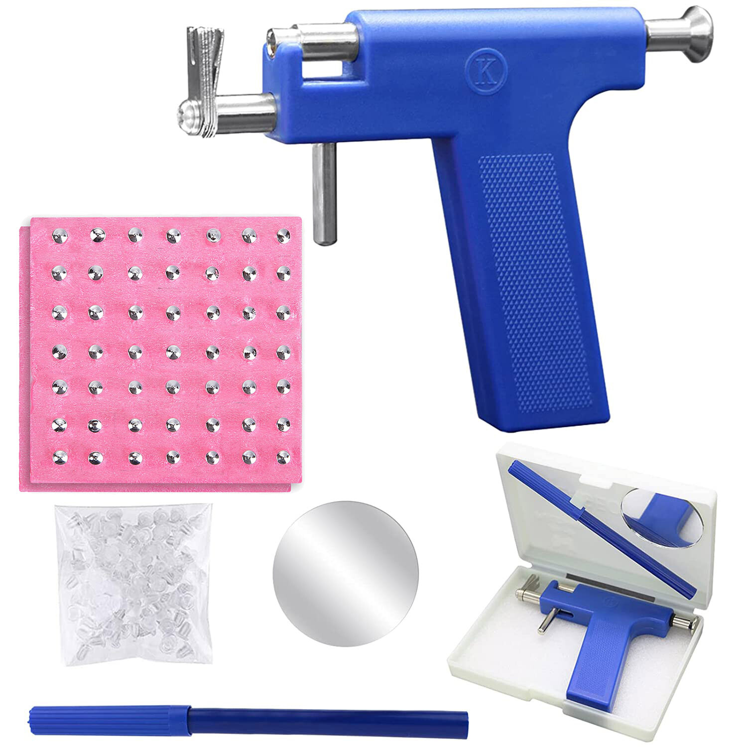 148 Studs Professional DIY Ear PIERCING GUN Body Nose Navel Tool Kit Set Jewelry