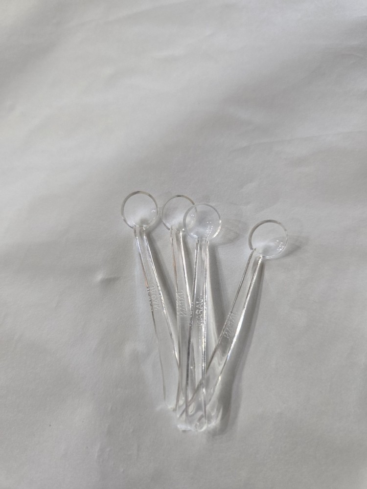 Clear Glass Diamond Pattern Open Salt Cellars Round Square Set with Spoons Box