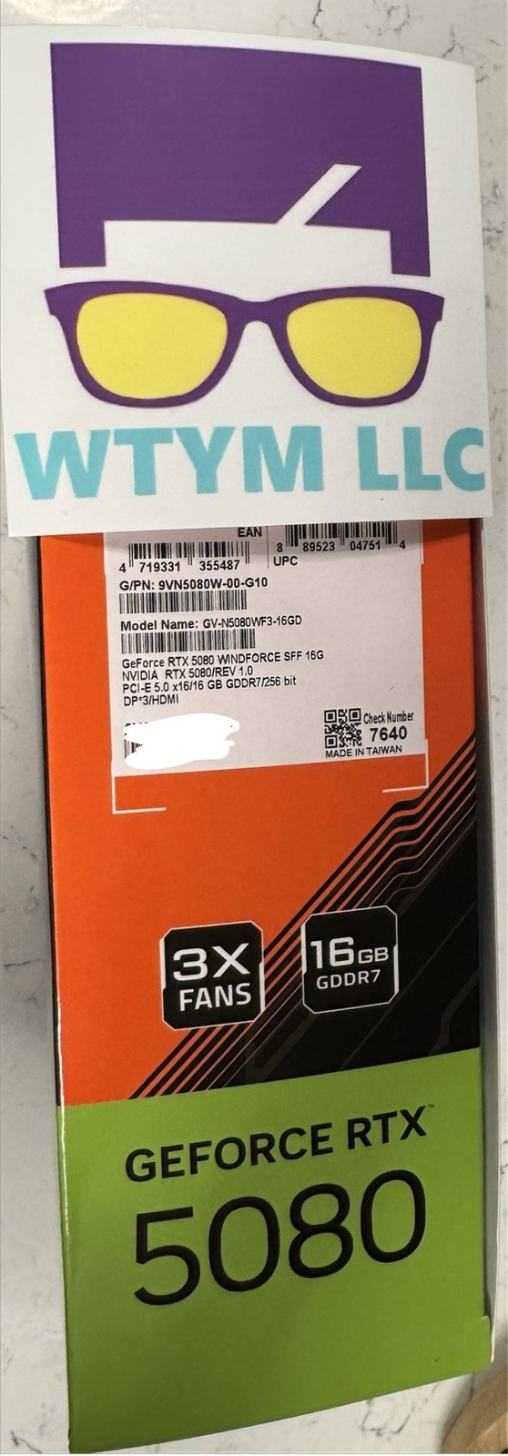 GIGABYTE WINDFORCE GeForce RTX 5080 16GB GDDR7 PCI Express 5.0 x16 ATX SFF