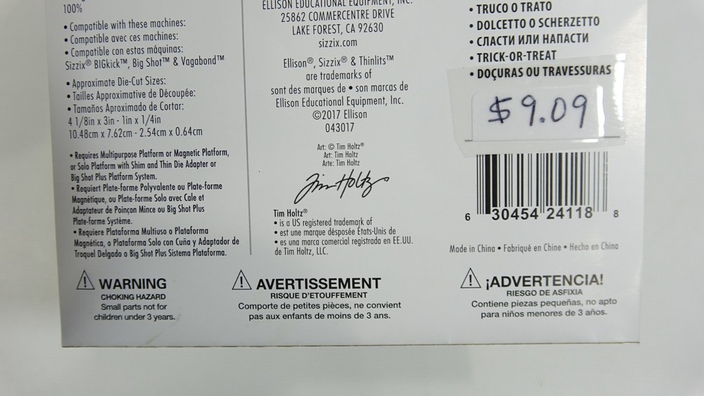 2017 Tim Holtz Sizzix Thinlits Trick or Treat Halloween Dies #662384