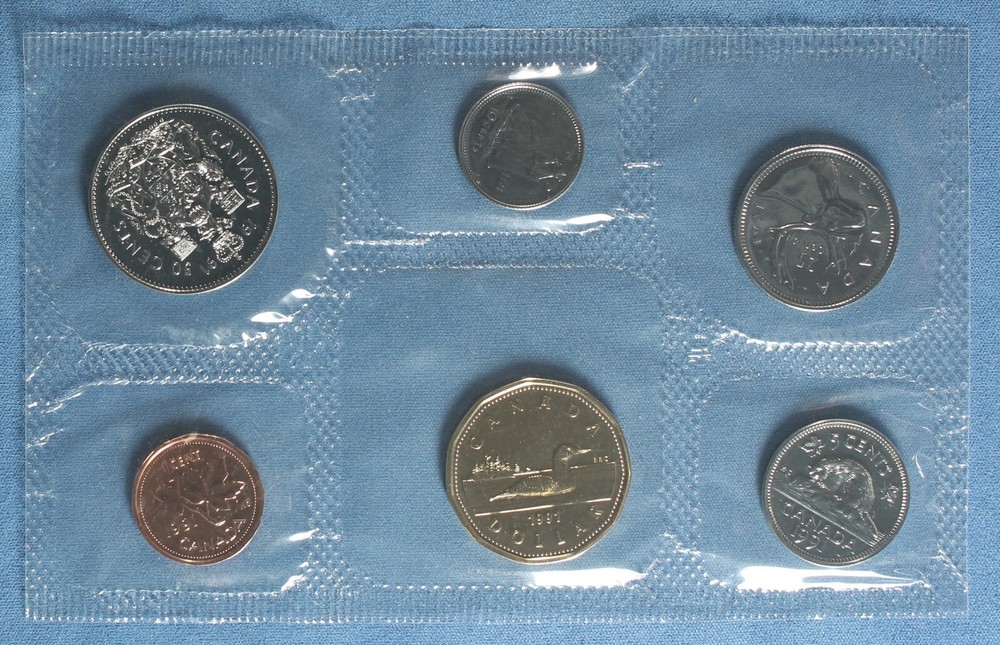Canada 1991 Uncirculated Mint Set - With Envelope and COA - Semi-Key