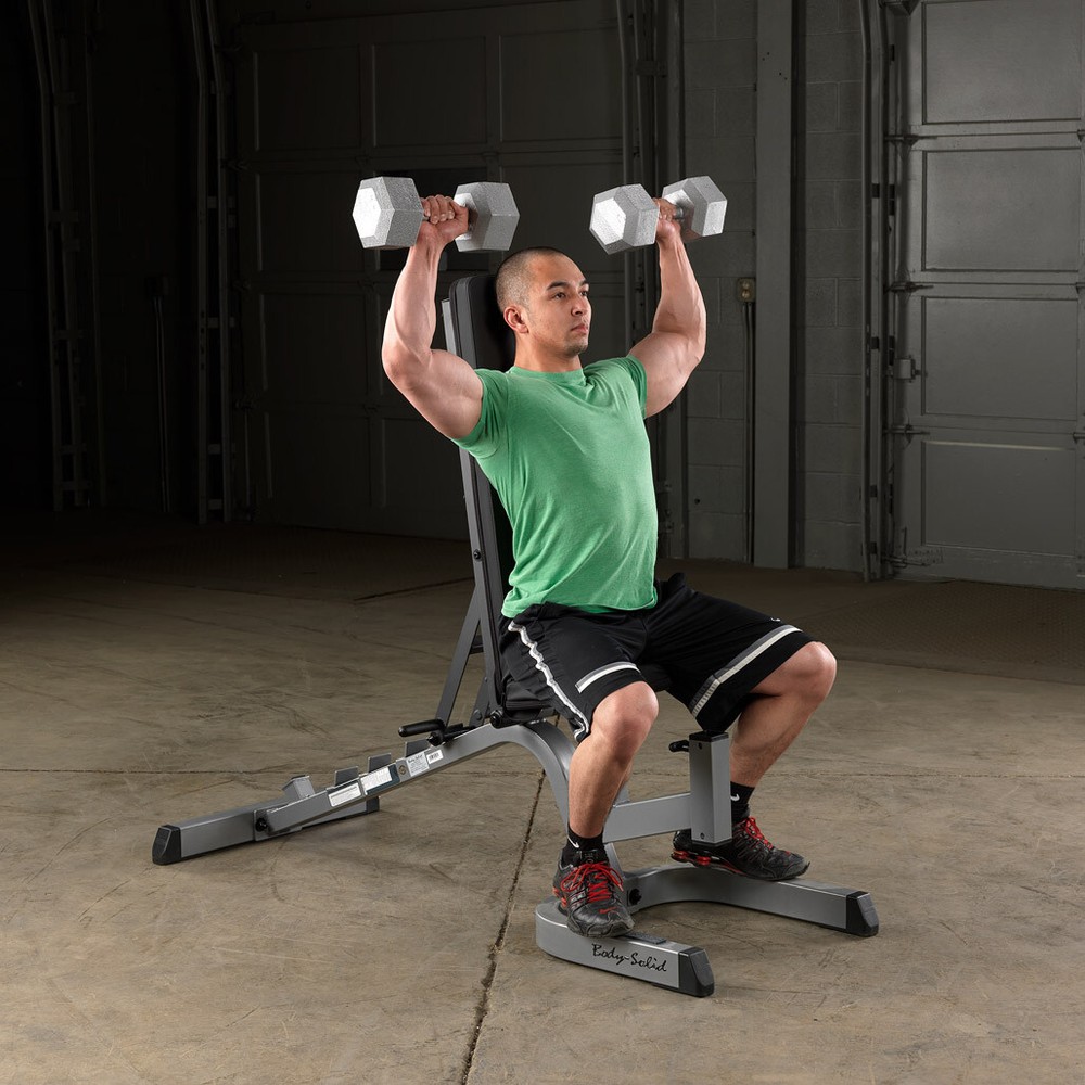 Body-Solid Heavy Duty Flat-Incline-Decline Bench GFID71B