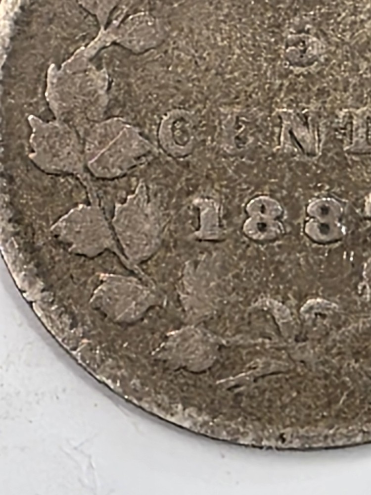 1887 Canada 5 c Silver Coin