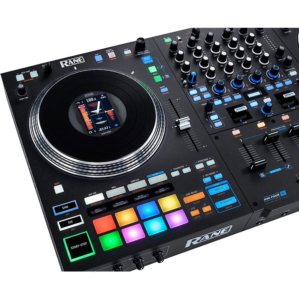 RANE PERFORMER Advanced 4-Channel Motorized DJ Controller Black Refurbished