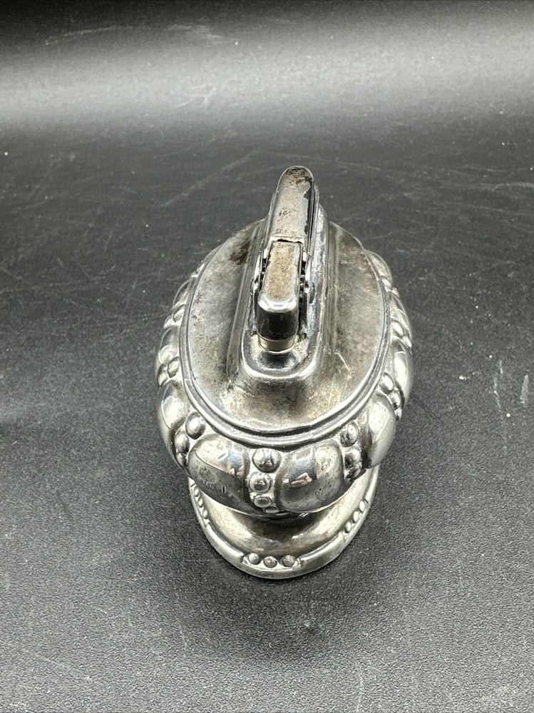Vintage Silver Ronson Crown Table Lighter ~ Untested ~ Needs Cleaning
