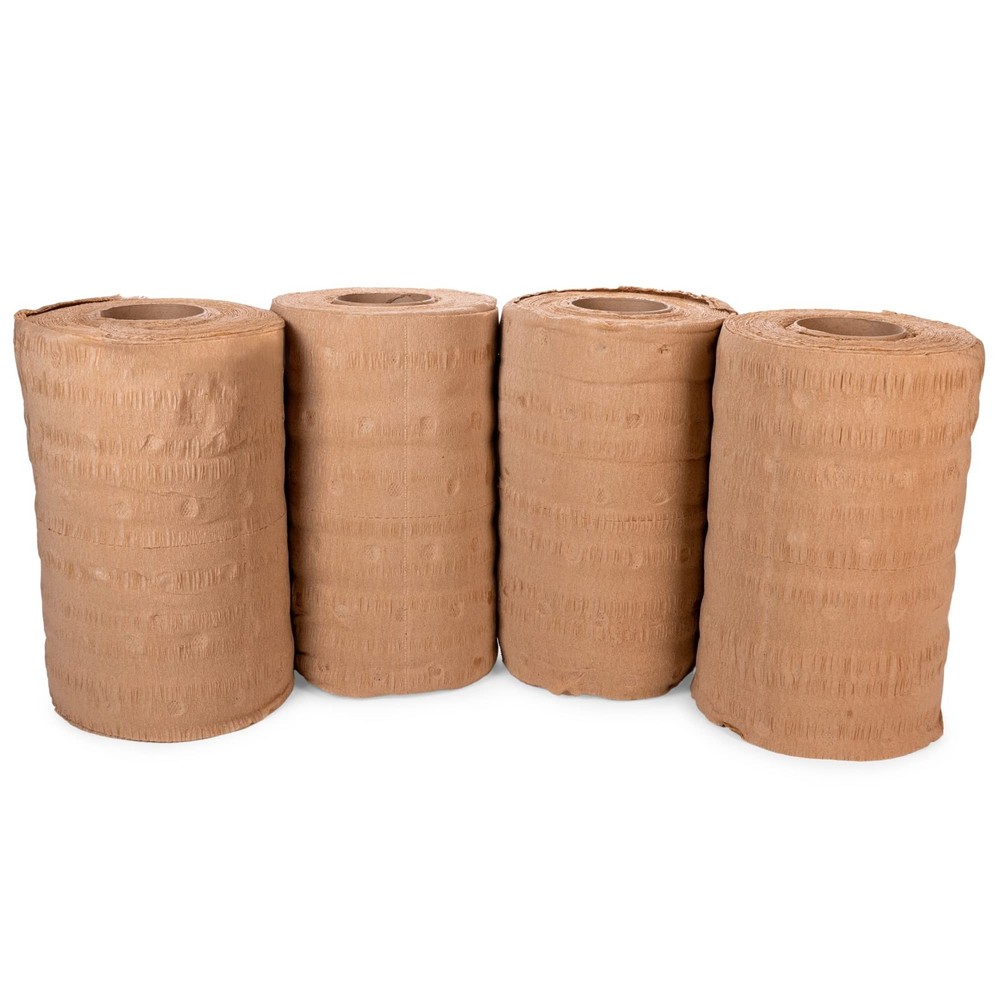IDL Packaging 12" x 25' EcoMax™ Kraft Paper Cellulose Wadding (4 Rolls) -