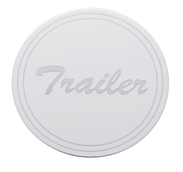 "Trailer" Stainless Air Valve Knob Plaque Only - Cursive Script