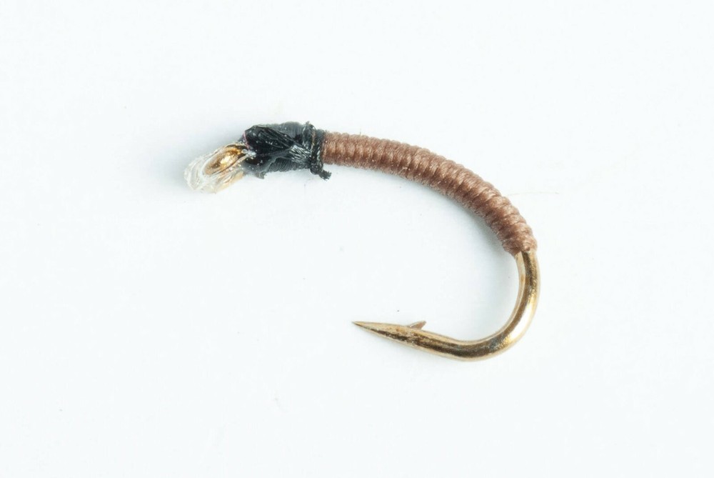 Bling Midge Nymph Fly, 6-Pack - Black, Brown & Tan