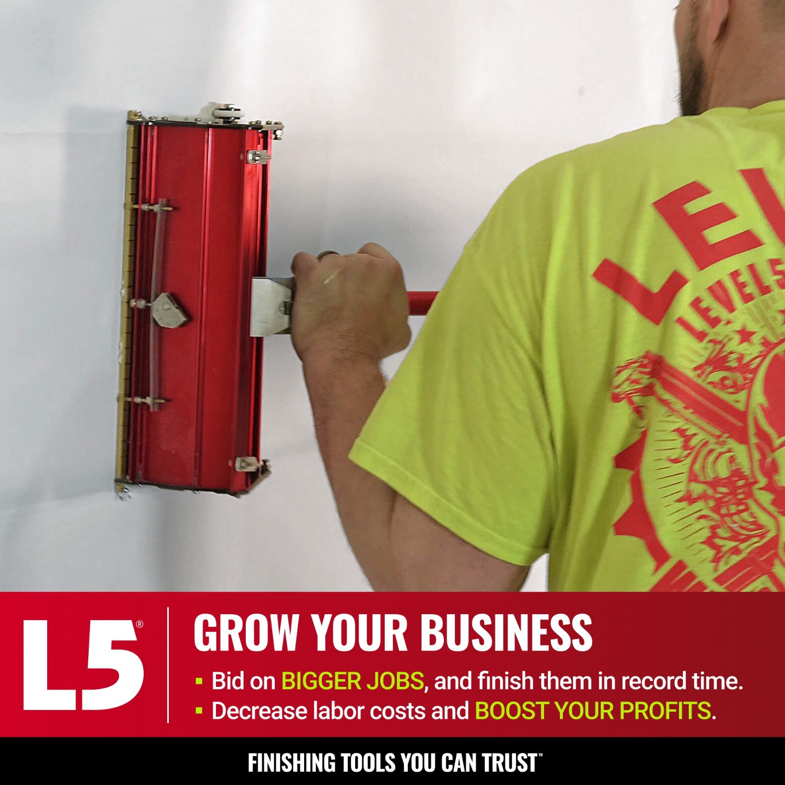 LEVEL5 Drywall Tools 12" MEGA Flat Finishing Box [2nd Generation] 4-769R