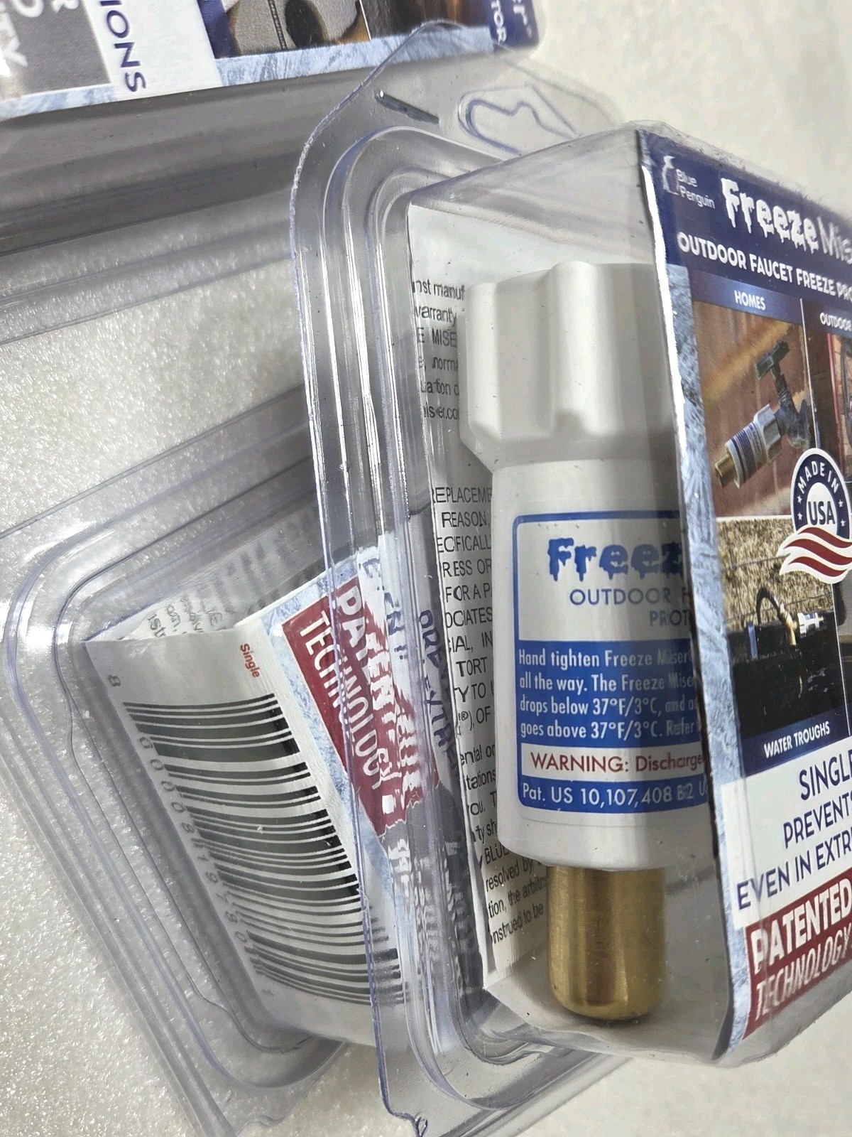 3 Packs Blue Penguin Freeze Miser Outdoor Faucet Protectors, 1 Per Pack, Sealed