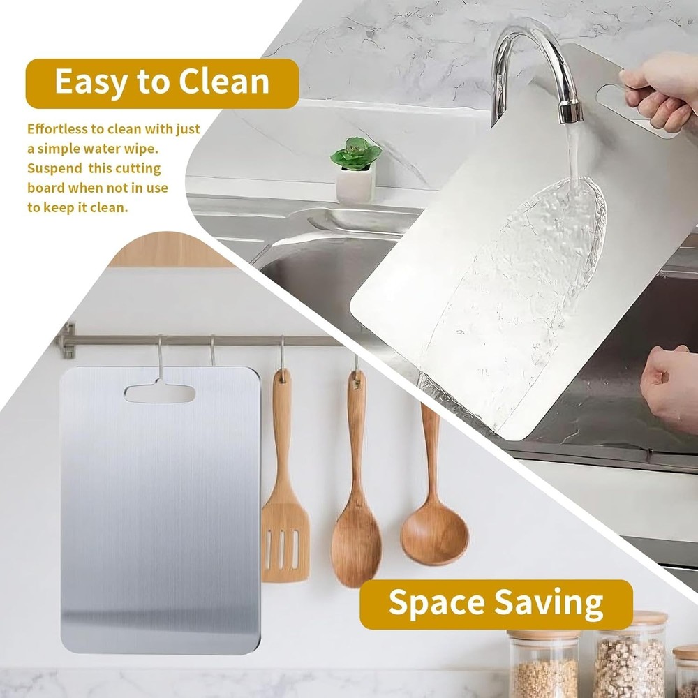 Titanium Cutting Board, 100% Pure Titanium Cutting Boards for Kitchen, Upgrade H