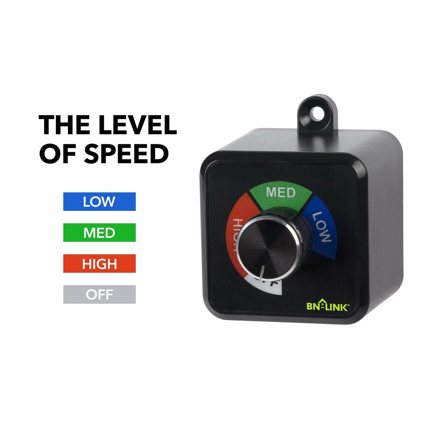 BN-LINK Fan Speed Controller Variable 3Speed Controller Wireless for Ventilation