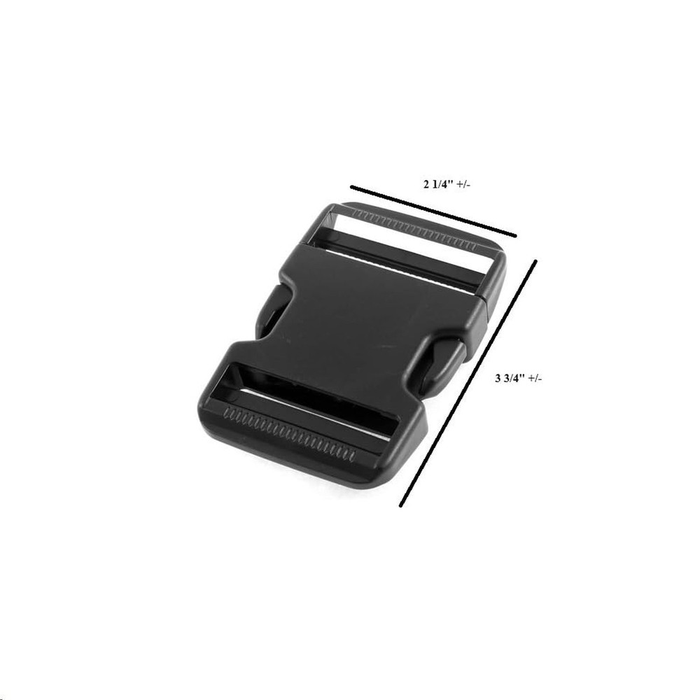 Quick Side Release Buckles 2" Wide 6 Pack Dual Adjustable No Sewing Clips Sna...