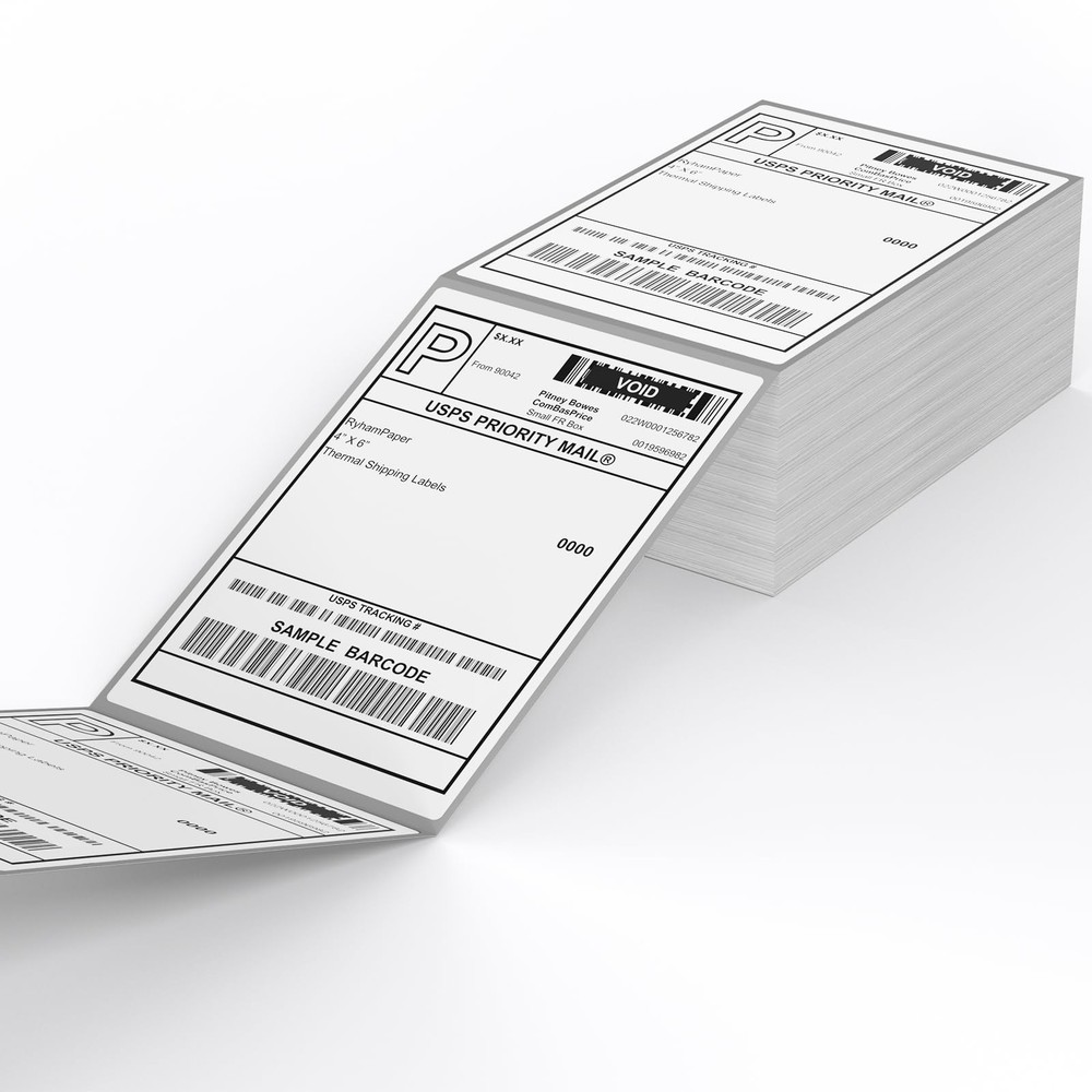 Direct Thermal Label-Shipping Label 4x6-NefLaca 500 Labels/1 stack, White