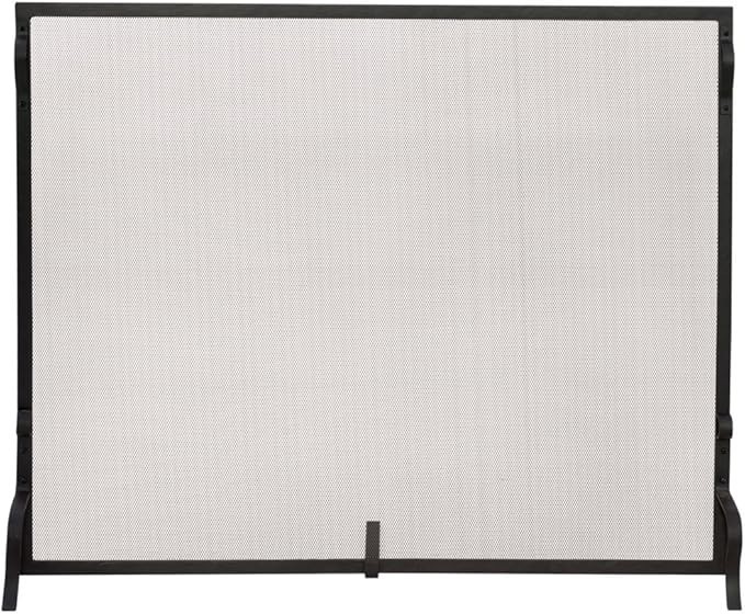 Blue Rhino Panel Black Iron Sparkgaurd Fireplace Screen