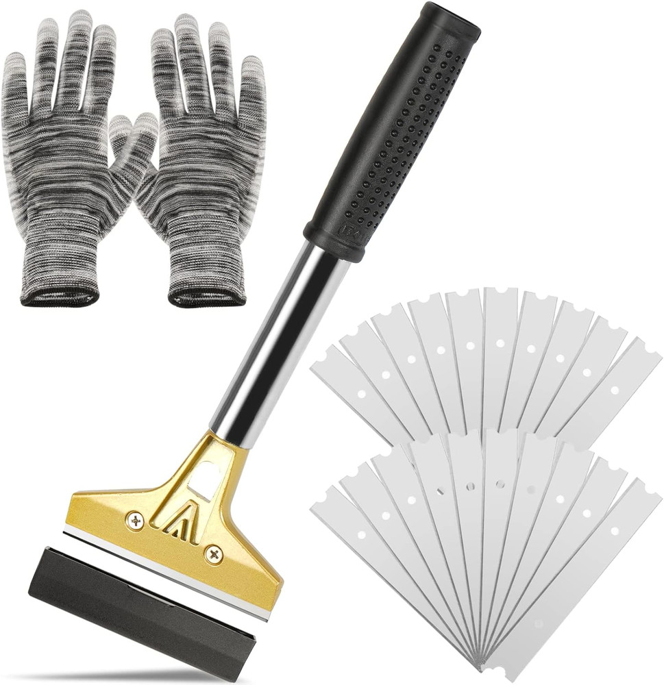 Razor Blade Scraper,Floor Scraper Tool with 20PCS Extra Blades,Paint Scraper Ide