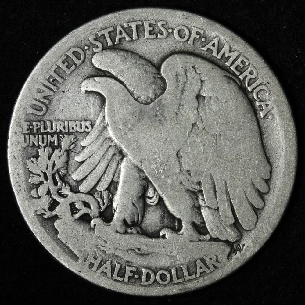 1916-S Walking Liberty Silver Half Dollar VG E348 UTHX
