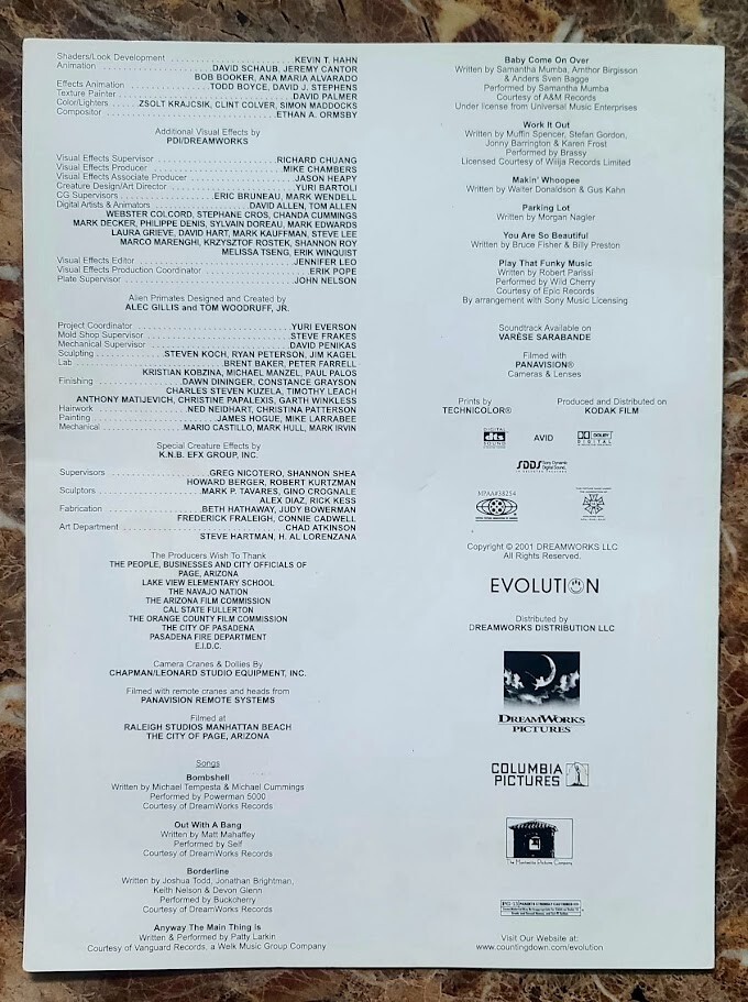 2001 Evolution Ivan Reitman & David Duchovny signed press folder