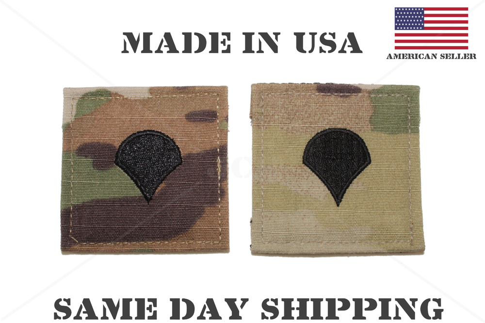 U.S. ARMY E-4 SPECIALIST OCP REGULATION RANK PATCH HOOK & LOOP USA MADE