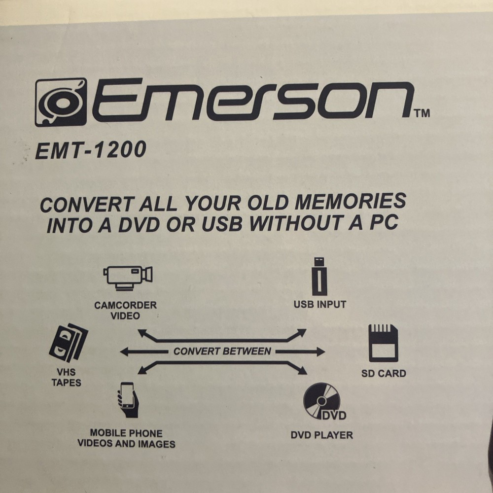 Emerson EMT-1200 Multi Function Media Recorder New In Box