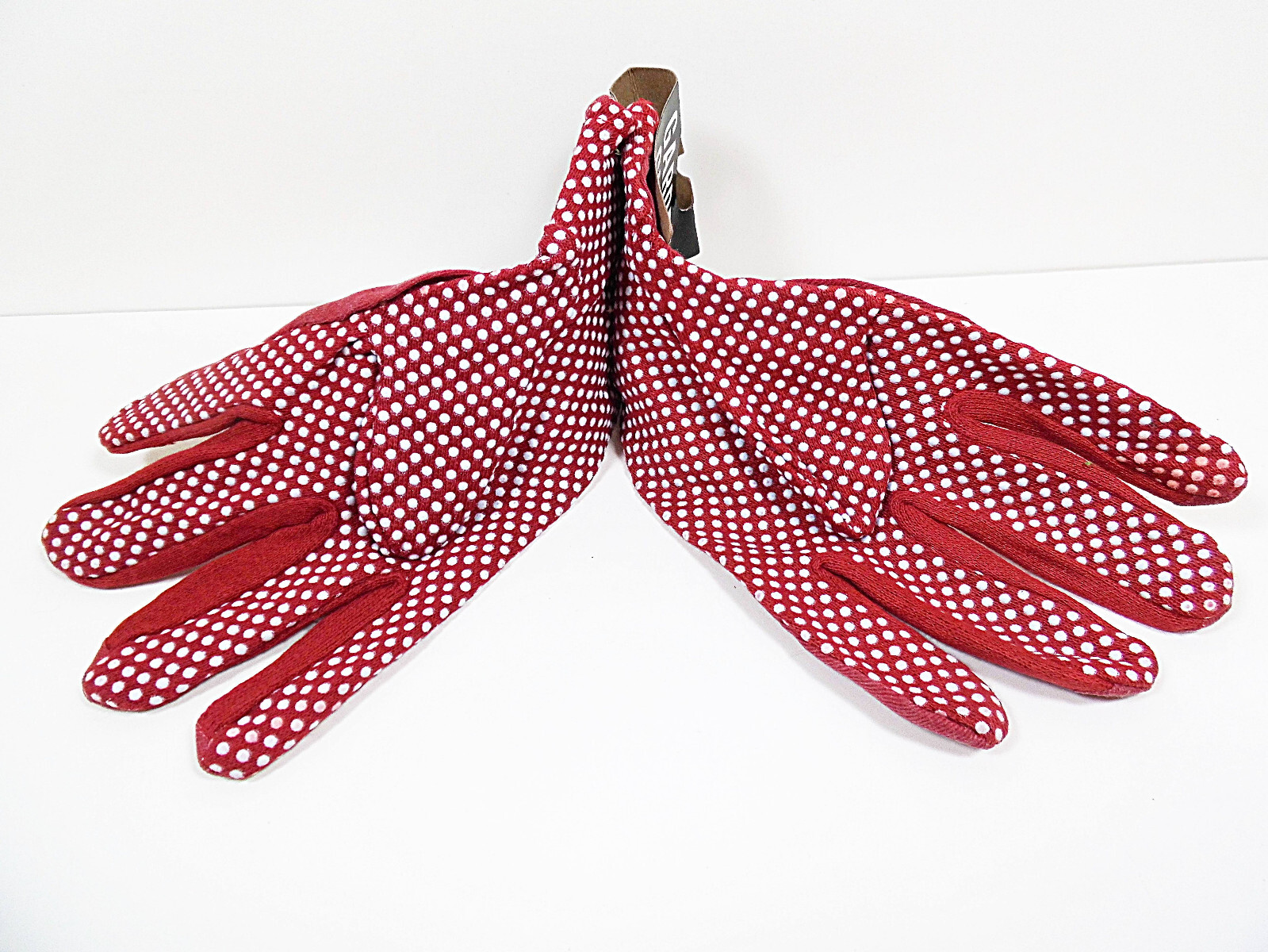 Garden Gloves w Grip Dots L SM XS Gardening Gauntlet Glove Cotton 1 Pr. Cleanup