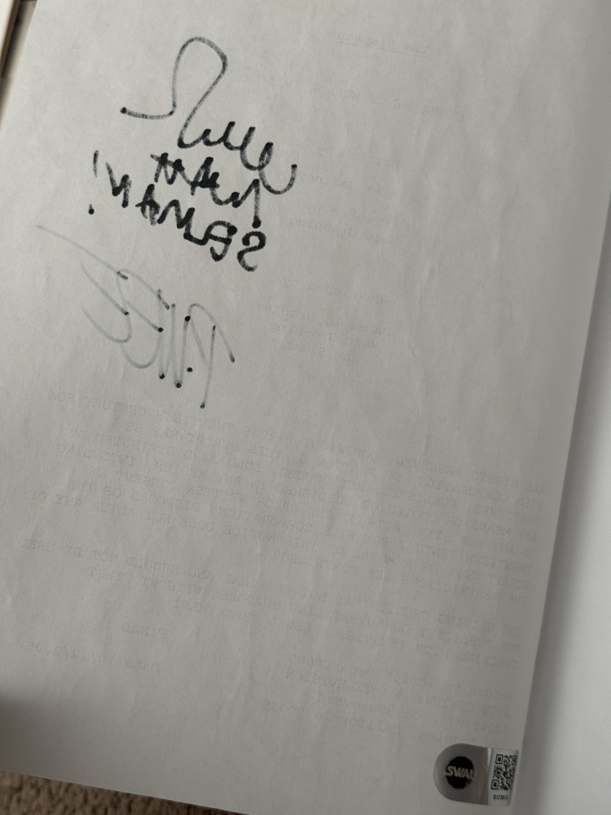 The Simpsons Treehouse Of Horror XVII Script Signed By Matt Selman And Paul Wee