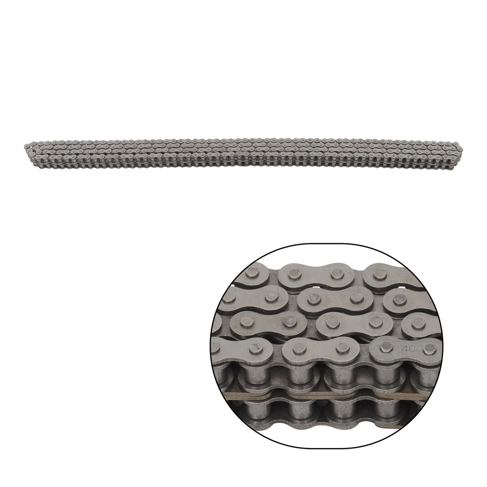 10 Feet #40-2 Double Strand Roller Chain Includes 2 Master Links