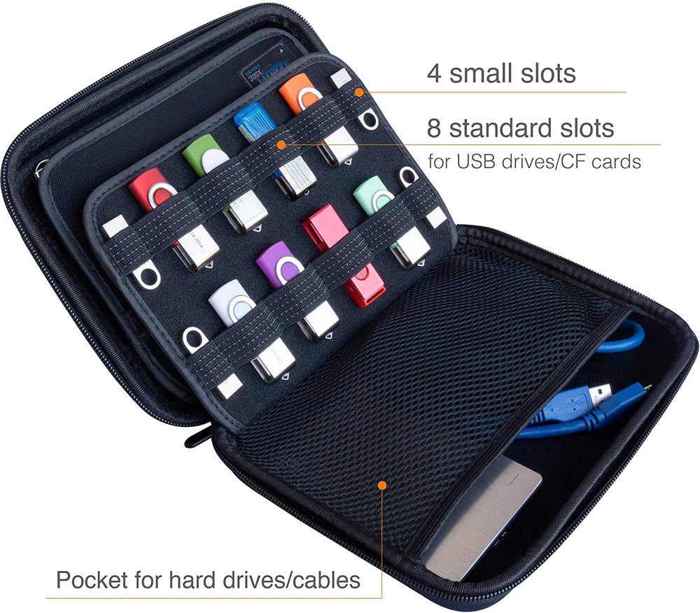 Large Capacity USB Thumb Flash Pen Drive Storage Holder/Memory Card SD SDXC SDHC