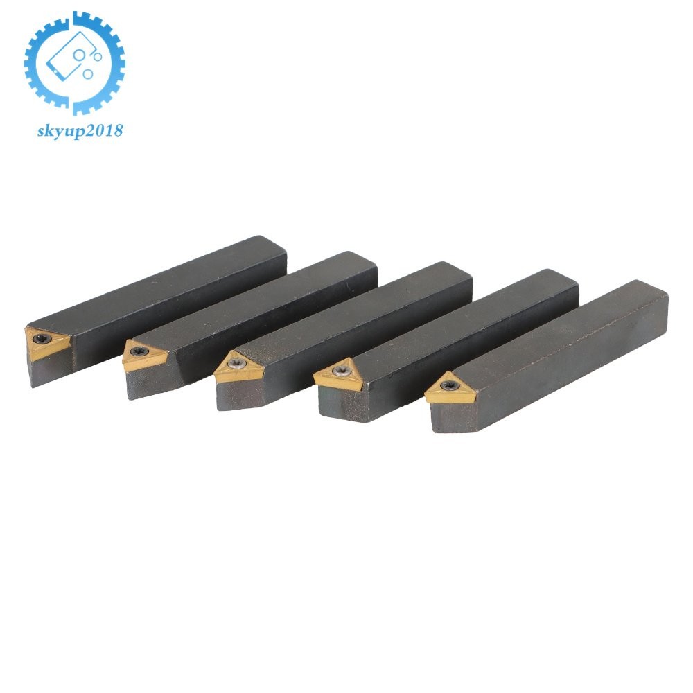 5 PACK 3/8" New Carbide Indexable Turning Tool Bit With Carbide Inserts