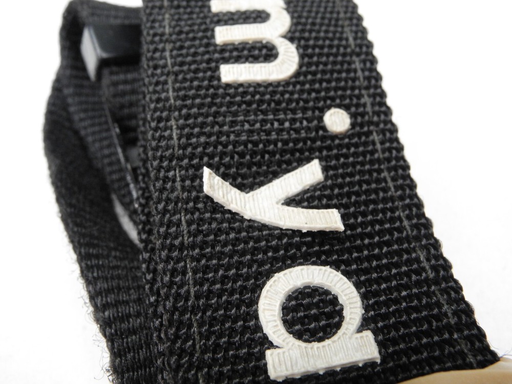 (Missing & Peeling Letters) Mamiya Black / White Camera Neck Strap (NO LUGS)