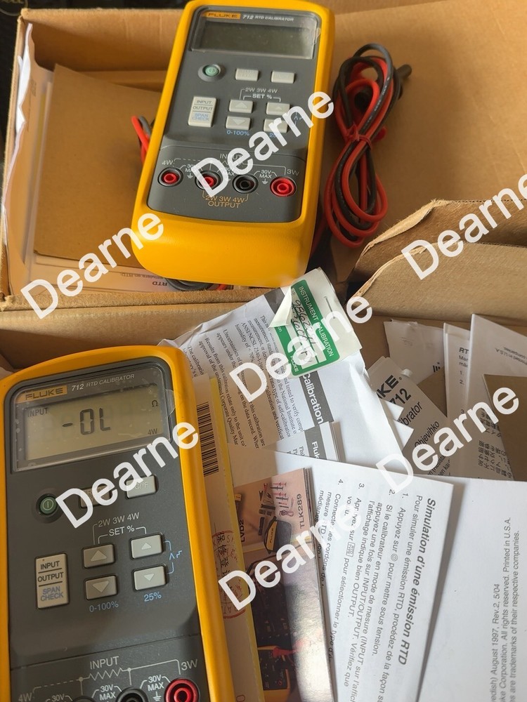 FLUKE 712 RTD PROCESS CALIBRATOR W/LEADS