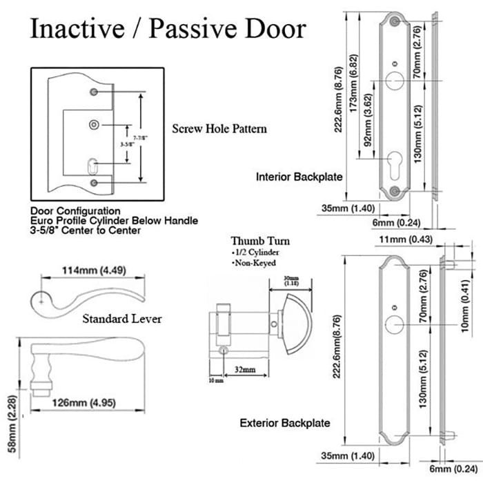 HOPPE Multipoint Handle Set with Inactive Munchen Style Lever Rustic Umber